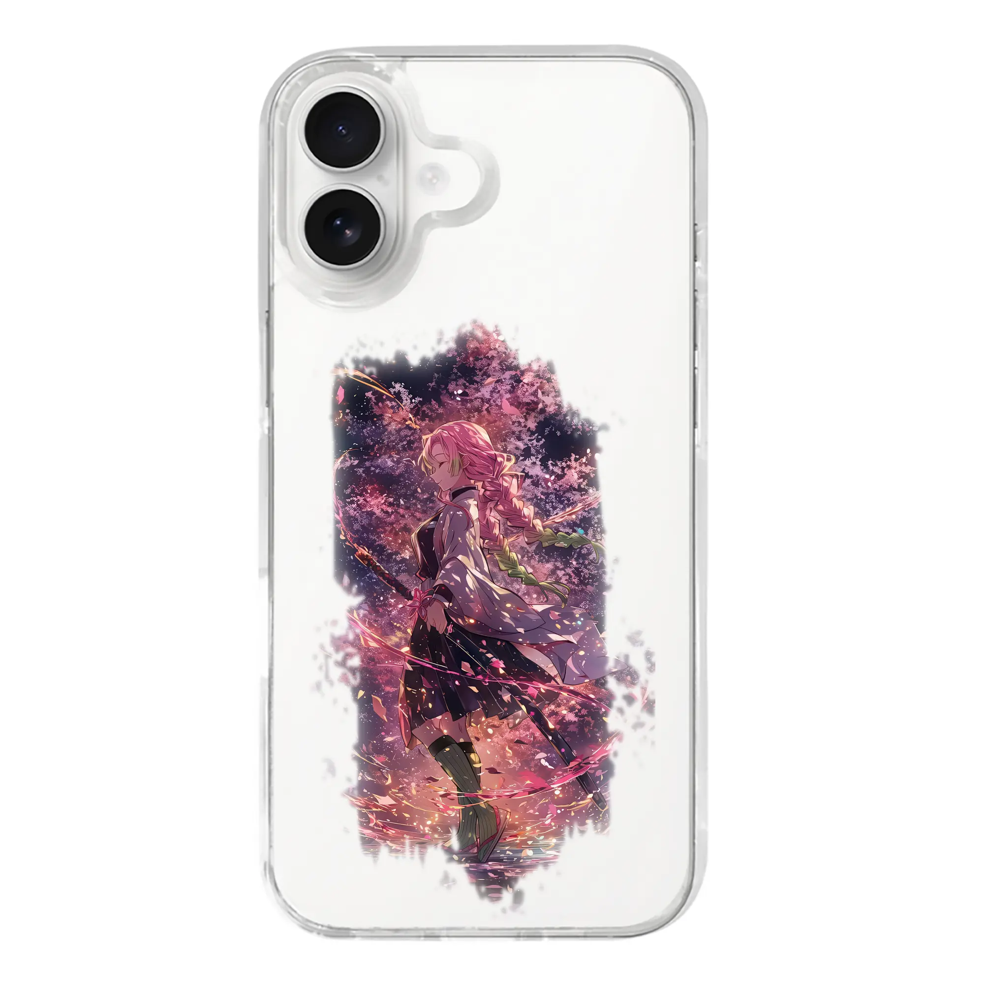 鬼滅の刃 グッズ,甘露寺 蜜璃 - iPhone 17シリーズ 透明スマホケース – 薄型・耐衝撃・精密フィット保護カバー